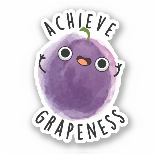 Bereik Grapeness Grapunny Positieve Druivenwoordsp Sticker (Voorkant)