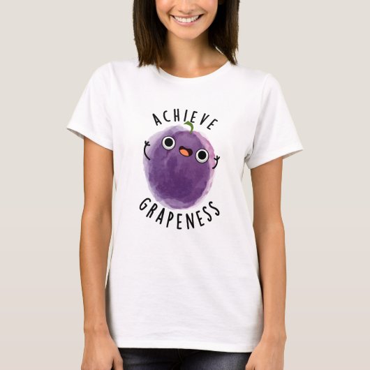 Bereik Grapeness Grapunny Positieve Druivenwoordsp T-shirt (Voorkant)