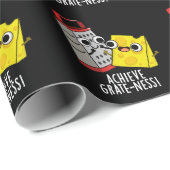 Bereik Grateness Grappige Kaas Puns Donker BG Cadeaupapier (Rol Hoek)