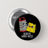 Bereik Grootheid Grappige Kaas Puns Donkere Achter Ronde Button 5,7 Cm (Voorkant /achterkant)