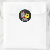 Bereik Grootheid Grappige Kaas Puns Donkere BG Ronde Sticker (Tas)