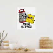 Bereik Grootheid Grappige Kaas Puns Poster (Keuken)