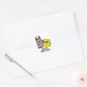 Bereik Grootheid Grappige Kaas Puns Ronde Sticker (Envelop)