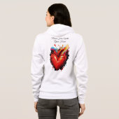 Bereik haar met je hart hoodie (Achterkant volledig)