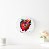 Bereik haar met je hart ronde klok (Huis)