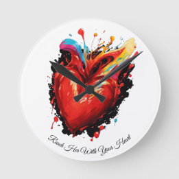 Bereik haar met je hart ronde klok