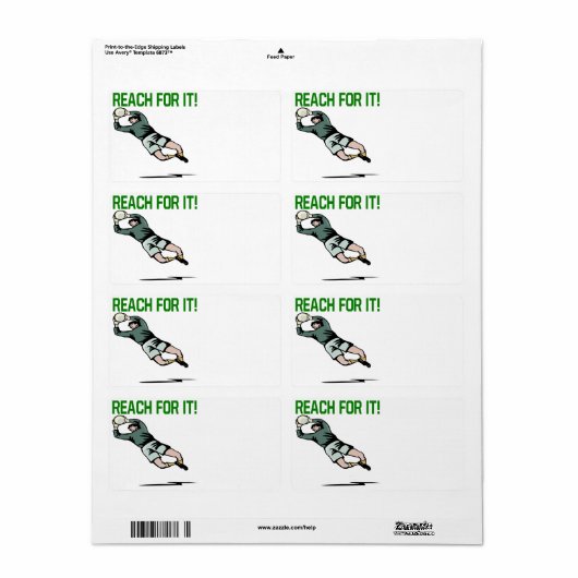 Bereik het etiket (Full Sheet)