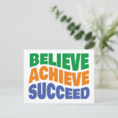 Bereik het Motivatie doel dat met succes wordt bep Briefkaart (Staand voorkant)