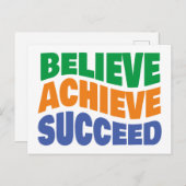 Bereik het Motivatie doel dat met succes wordt bep Briefkaart (Voorkant / Achterkant)