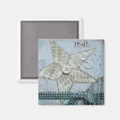 "Bereik" Kunstmagneet van Nancy Lefko Magneet (Voorkant / Achterkant)