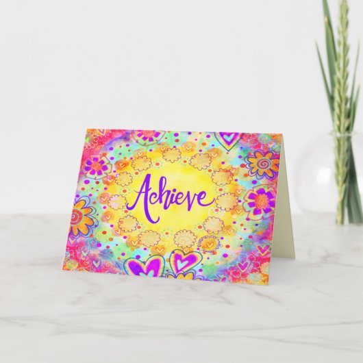 Bereik leuke bloemkleur Inspiratie Trendy Kaart (Voorkant)