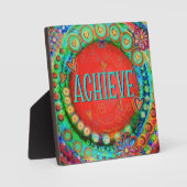 Bereik leuke grillige Motivatie inspiratie Fotoplaat (Voorkant)