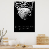 Bereik Motivatie Citaat Basketball Poster (Keuken)