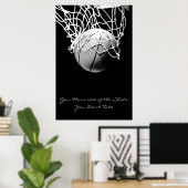 Bereik Motivatie Citaat Basketball Poster (Thuiskantoor)