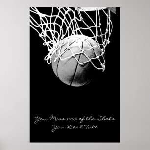 Bereik Motivatie Citaat Basketball Poster
