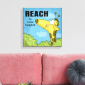 Bereik naar New Heights Giraffe Canvas Afdruk (Insitu (Woonkamer))