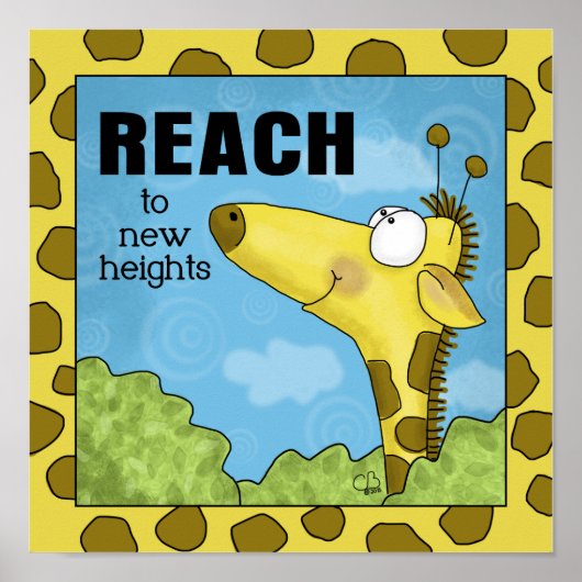 Bereik naar New Heights Giraffe Poster (Voorkant)