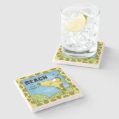 Bereik naar New Heights Giraffe Stenen Onderzetter (Zijkant)