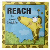 Bereik naar New Heights Giraffe Tegeltje (Voorkant)