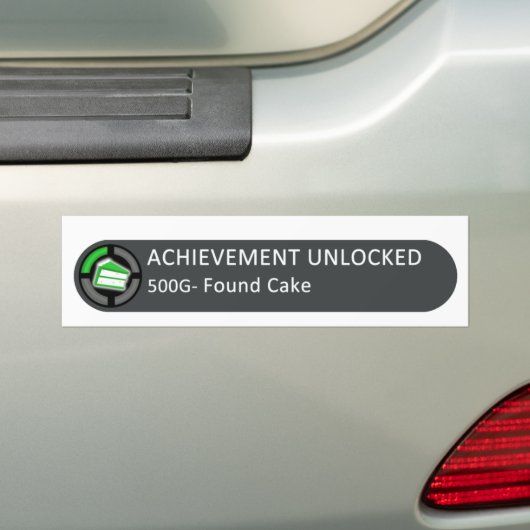Bereik niet-vergrendelde gevonden Cake Bumpersticker (Op auto)