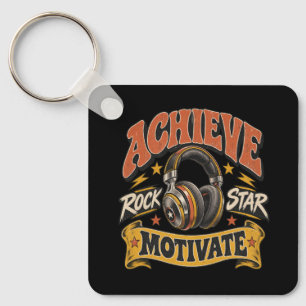Bereik Rock Star Motiveer Acryl Sleutelhanger