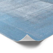 'Bereik uit' grijze en blauwe Abstracte kunst Poster (Hoek)