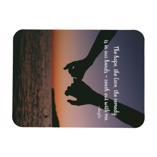 Bereik uit met mij magneet (Horizontaal)