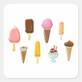 Bereik van ijsklokken vierkante sticker (Voorkant)