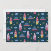 Bereik VIER Sterren De Marine Space Photo Verjaard Kaart (Achterkant)