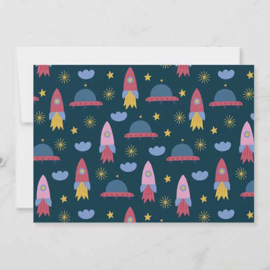 Bereik VIER Sterren De Marine Space Photo Verjaard Kaart (Achterkant)