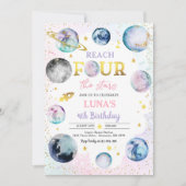 Bereik vier sterren op de ruimte van de vierde ver kaart (Voorkant)