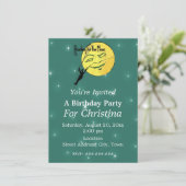 Bereik voor de Moon Birthday Man Ladder White Star Kaart (Staand voorkant)