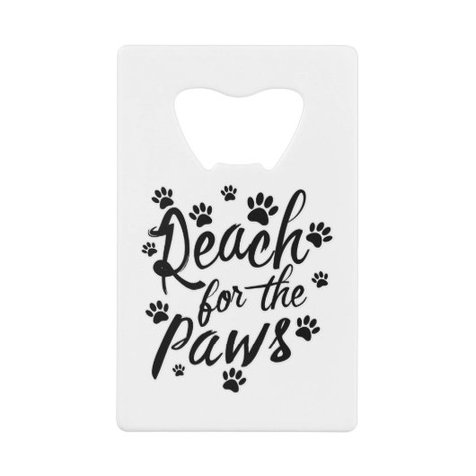 Bereik voor de pols-typografie creditkaart flessenopener (Voorkant)