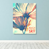 Bereik voor de Sky Cosmos Flower Canvas Afdruk (Insitu (Houten vloer))