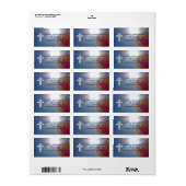 Bereik voor de Sky FIRST COMMUNION MET CROSS Etiket (Full Sheet)