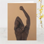 Bereik voor de Sky Hot Guy Groeten Kaart (Gele Bloem)