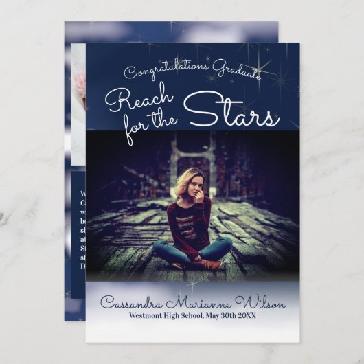 Bereik voor de Stars Afstuderen Kaart (Voorkant / Achterkant)