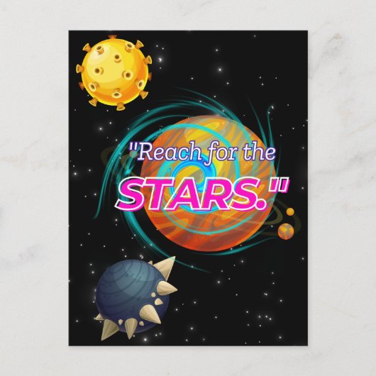 BEREIK VOOR DE STARS BRIEFKAART (Voorkant)