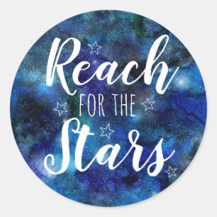Bereik voor de Stars Quote Blue Galaxy Stickers