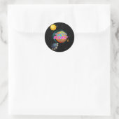 BEREIK VOOR DE STARS RONDE STICKER (Tas)