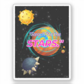 BEREIK VOOR DE STARS STICKER (Voorkant)