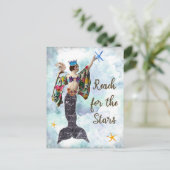 Bereik voor de sterren briefkaart notecard zeemeer (Staand voorkant)