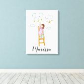 Bereik voor de sterren canvas afdruk (Insitu (Houten vloer))