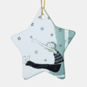 Bereik voor de sterren en de moonster keramisch ornament (Links)