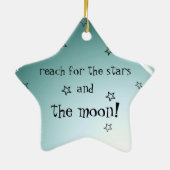 Bereik voor de sterren en de moonster keramisch ornament (Achterkant)