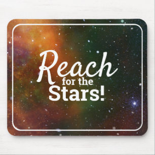 Bereik voor de sterren Encouragement Cosmos Space Muismat