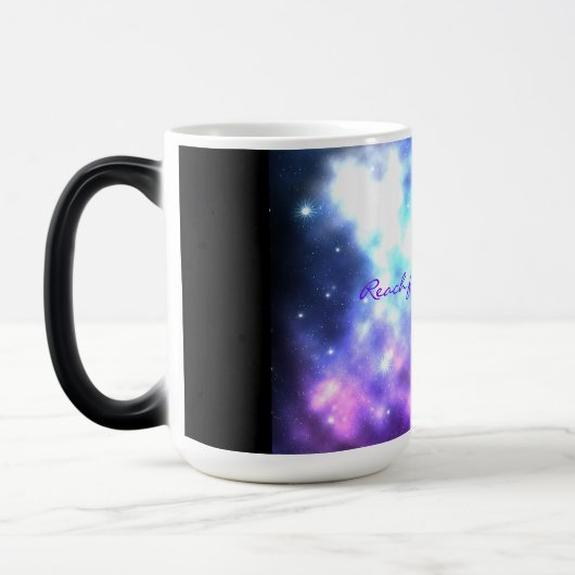 Bereik voor de sterren! Galaxy Coffee-Mok Magische Mok (Links)
