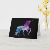 Bereik voor de sterren Galaxy Unicorn Design Kaart (Gele Bloem)