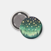 Bereik voor de sterren - Green shades Sterrennacht Magneet (Voorkant / Achterkant)