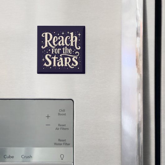 Bereik voor de sterren hemelse typografie kunst magneet (Insitu (Koelkast))